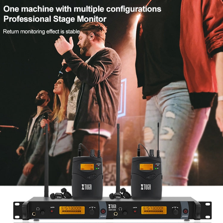 XTUGA IEM1200 Wireless Transmitter 5 Bodypack Stage Singer In-Ear Monitor System (UK Plug) - Microphone by XTUGA | Online Shopping UK | buy2fix