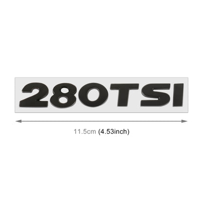 Car 280TSI Pattern 3D Metal Personalized Decorative Stickers, Size: 11.5x2.5x0.5cm (Black) - 3D Metal Sticker by buy2fix | Online Shopping UK | buy2fix