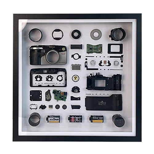 Non-Working Display 3D Mechanical Film Camera Square Photo Frame Mounting Disassemble Specimen Frame, Model: Style 1, Random Camera Model Delivery - Camera Model by buy2fix | Online Shopping UK | buy2fix