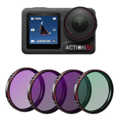 For DJI Osmo Action 5 Pro STARTRC 4 in 1 CPL ND8 ND16 ND32 Camera Lens Filter -  by STARTRC | Online Shopping UK | buy2fix