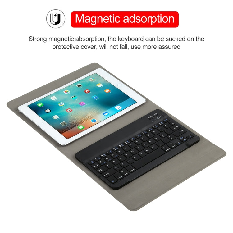 Universal Detachable Bluetooth Keyboard + Leather Tablet Case without Touchpad for iPad 9-10 inch, Specification:Black Keyboard(Blue) - Universal by buy2fix | Online Shopping UK | buy2fix