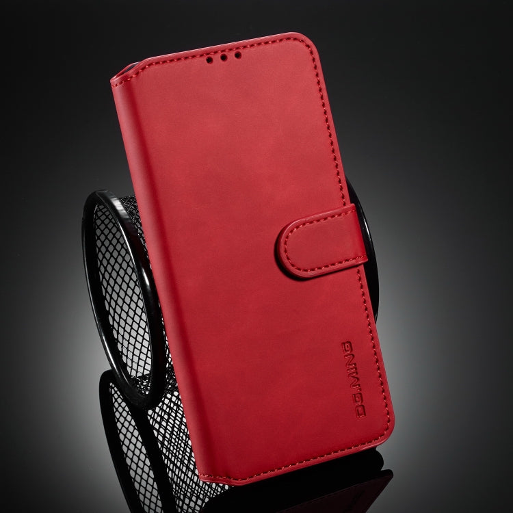 For Xiaomi Poco M3 DG.MING Retro Oil Side Horizontal Flip Leather Case with Holder & Card Slots & Wallet(Red) - Xiaomi Cases by DG.MING | Online Shopping UK | buy2fix