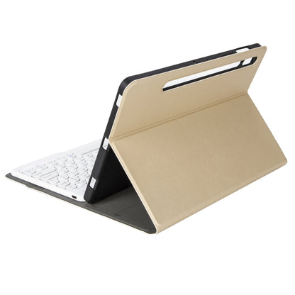 YA610B Detachable Lambskin Texture Round Keycap Bluetooth Keyboard Leather Tablet Case with Pen Slot & Stand For Samsung Galaxy Tab S6 Lite 10.4 P610 & P615 (2020)(Gold) - Samsung Keyboard by buy2fix | Online Shopping UK | buy2fix