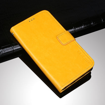 For Doogee X95 / X95 Pro idewei Crazy Horse Texture Horizontal Flip Leather Case with Holder & Card Slots & Wallet(Yellow) - More Brand by idewei | Online Shopping UK | buy2fix