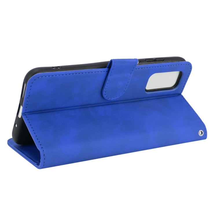 For Blackview A90 Solid Color Skin Feel Magnetic Buckle Horizontal Flip Calf Texture PU Leather Case with Holder & Card Slots & Wallet(Blue) - More Brand by buy2fix | Online Shopping UK | buy2fix