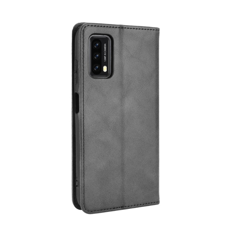 For Blackview A90 Magnetic Buckle Retro Crazy Horse Texture Horizontal Flip Leather Case with Holder & Card Slots & Photo Frame(Black) - More Brand by buy2fix | Online Shopping UK | buy2fix