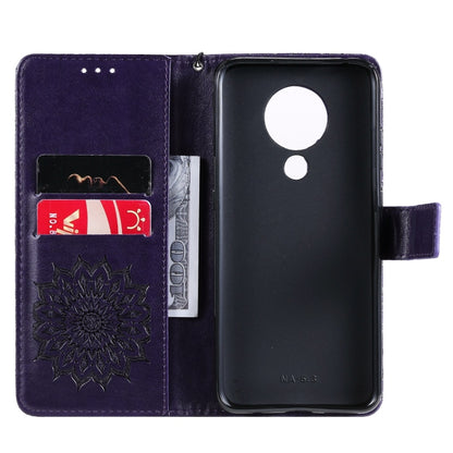 For Nokia 5.3 Sun Embossing Pattern Horizontal Flip Leather Case with Card Slot & Holder & Wallet & Lanyard(Purple) - Nokia Cases by buy2fix | Online Shopping UK | buy2fix