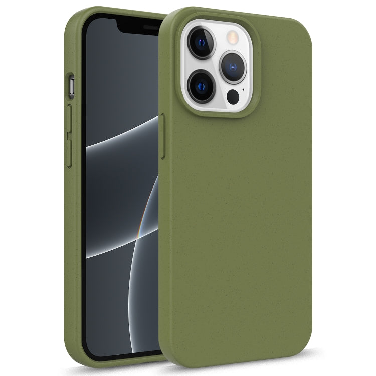 For iPhone 13 Pro Starry Series Shockproof Straw Material + TPU Protective Case (Army Green) - iPhone 13 Pro Cases by buy2fix | Online Shopping UK | buy2fix