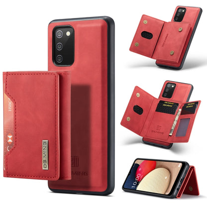 For Samsung Galaxy A02s DG.MING M2 Series 3-Fold Multi Card Bag Back Cover Shockproof Case with Wallet & Holder Function(Red) - Galaxy Phone Cases by DG.MING | Online Shopping UK | buy2fix