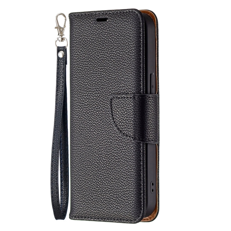 For iPhone 13 Pro Max Litchi Texture Pure Color Horizontal Flip Leather Case with Holder & Card Slots & Wallet & Lanyard (Black) - iPhone 13 Pro Max Cases by buy2fix | Online Shopping UK | buy2fix