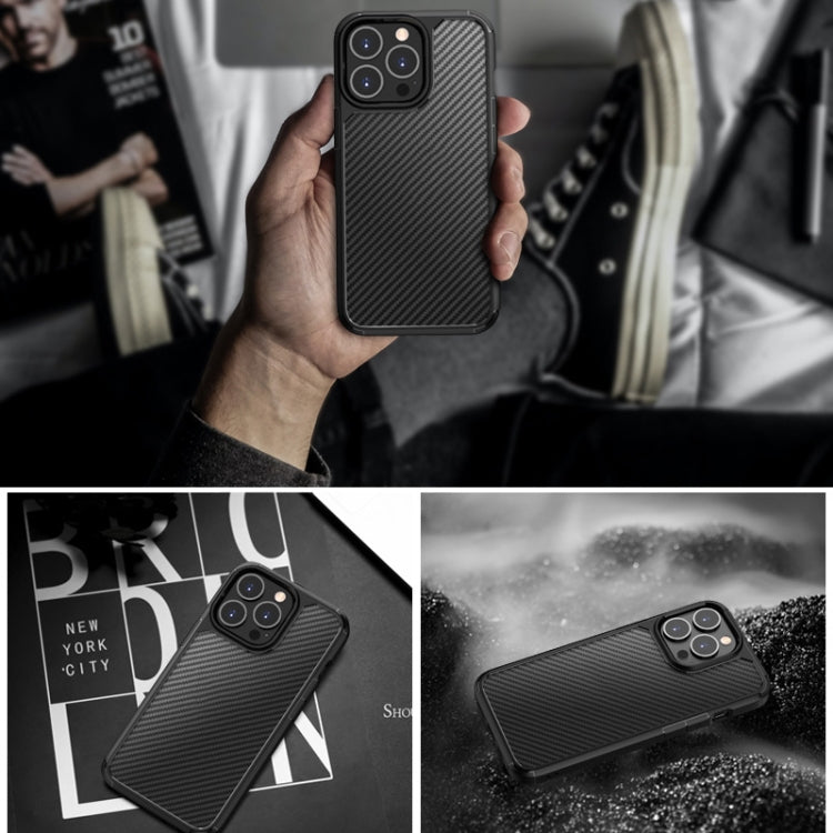 For iPhone 13 Pro Pioneer Carbon Fiber Texture Shockproof TPU + PC Case (Black) - iPhone 13 Pro Cases by buy2fix | Online Shopping UK | buy2fix