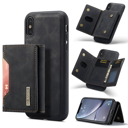 DG.MING M2 Series 3-Fold Multi Card Bag Back Cover Shockproof Case with Wallet & Holder Function For iPhone XS(Black) -  by DG.MING | Online Shopping UK | buy2fix