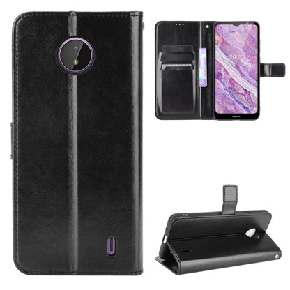 For Nokia C10 / C20 Crazy Horse Texture Horizontal Flip Leather Case with Holder & Card Slots & Lanyard(Black) - Nokia Cases by buy2fix | Online Shopping UK | buy2fix