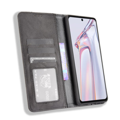 For Blackview A100 Magnetic Buckle Retro Crazy Horse Texture Horizontal Flip Leather Case with Holder & Card Slots & Photo Frame(Black) - More Brand by buy2fix | Online Shopping UK | buy2fix