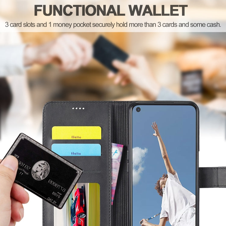 LC.IMEEKE Calf Texture Horizontal Flip Leather Case with Holder & Card Slots & Wallet For OPPO A16(Black) - OPPO Cases by LC.IMEEKE | Online Shopping UK | buy2fix