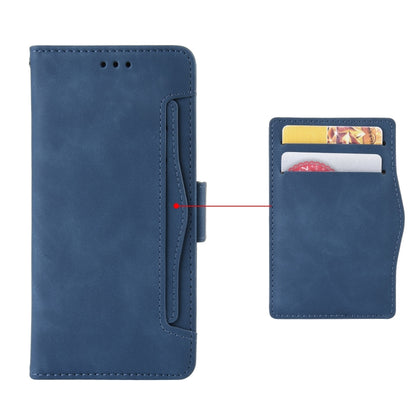 For Oukitel C21/C21 Pro Skin Feel Calf Pattern Horizontal Flip Leather Case with Holder & Card Slots & Photo Frame(Blue) - More Brand by buy2fix | Online Shopping UK | buy2fix