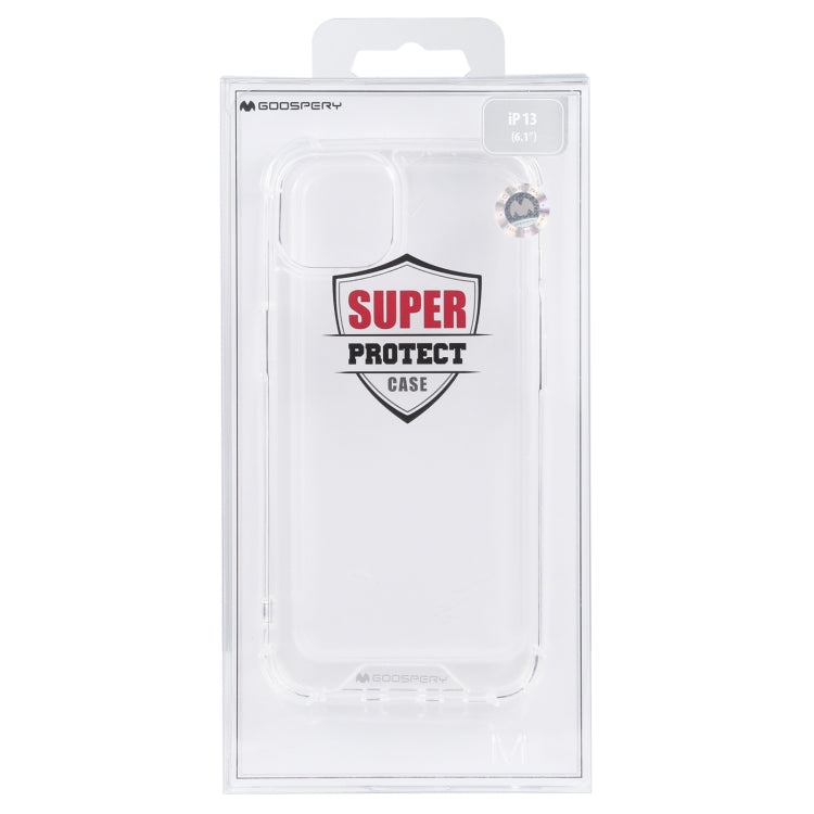 For iPhone 13 GOOSPERY SUPER Protect Four Corners Shockproof Soft TPU Case(Transparent) - iPhone 13 Cases by GOOSPERY | Online Shopping UK | buy2fix