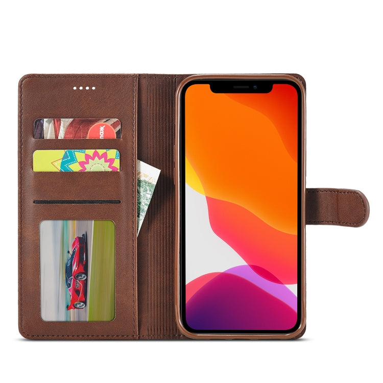 For iPhone 13 mini LC.IMEEKE Calf Texture Horizontal Flip Leather Case with Holder & Card Slots & Wallet (Brown) - iPhone 13 mini Cases by LC.IMEEKE | Online Shopping UK | buy2fix