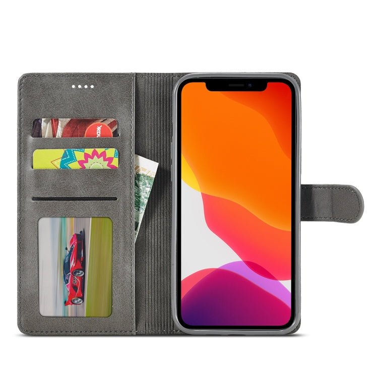 For iPhone 13 Pro LC.IMEEKE Calf Texture Horizontal Flip Leather Case with Holder & Card Slots & Wallet (Grey) - iPhone 13 Pro Cases by LC.IMEEKE | Online Shopping UK | buy2fix