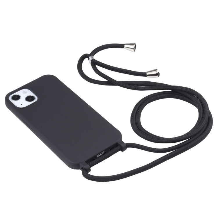 For iPhone 13 Pro Max Candy Colors TPU Protective Case with Lanyard (Black) - iPhone 13 Pro Max Cases by buy2fix | Online Shopping UK | buy2fix