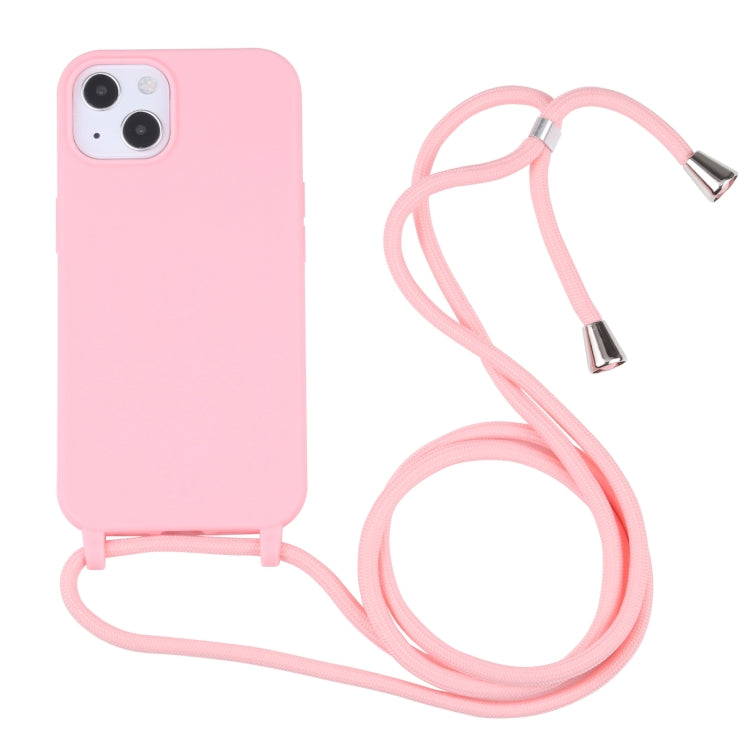 For iPhone 13 Pro Max Candy Colors TPU Protective Case with Lanyard (Pink) - iPhone 13 Pro Max Cases by buy2fix | Online Shopping UK | buy2fix