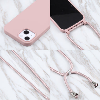 For iPhone 13 Pro Max Candy Colors TPU Protective Case with Lanyard (Rose Gold) - iPhone 13 Pro Max Cases by buy2fix | Online Shopping UK | buy2fix