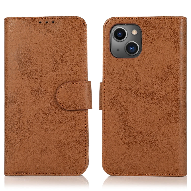 For iPhone 13 Pro Max Retro 2 in 1 Detachable Horizontal Flip Leather Case with Card Slots & Wallet (Brown) - iPhone 13 Pro Max Cases by buy2fix | Online Shopping UK | buy2fix