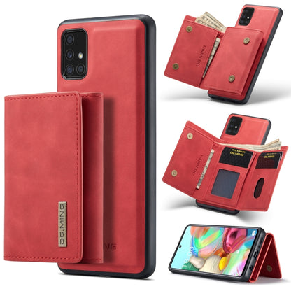 For Samsung Galaxy A71 DG.MING M1 Series 3-Fold Multi Card Wallet  Back Cover Shockproof Case with Holder Function(Red) - Galaxy Phone Cases by DG.MING | Online Shopping UK | buy2fix