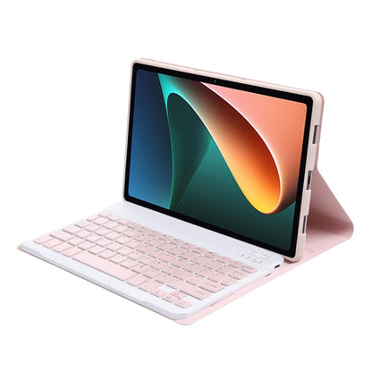 A0N5 Ultra-thin Detachable Lambskin Texture TPU Bluetooth Keyboard Leather Tablet Case with Holder For Xiaomi Pad 5 / 5 Pro(Pink) - Others Keyboard by buy2fix | Online Shopping UK | buy2fix