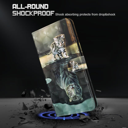 For iPhone 13 Pro 3D Painting Pattern Horizontal Flip TPU + PU Leather Case with Holder & Card Slots & Wallet (Cat Tiger) - iPhone 13 Pro Cases by buy2fix | Online Shopping UK | buy2fix