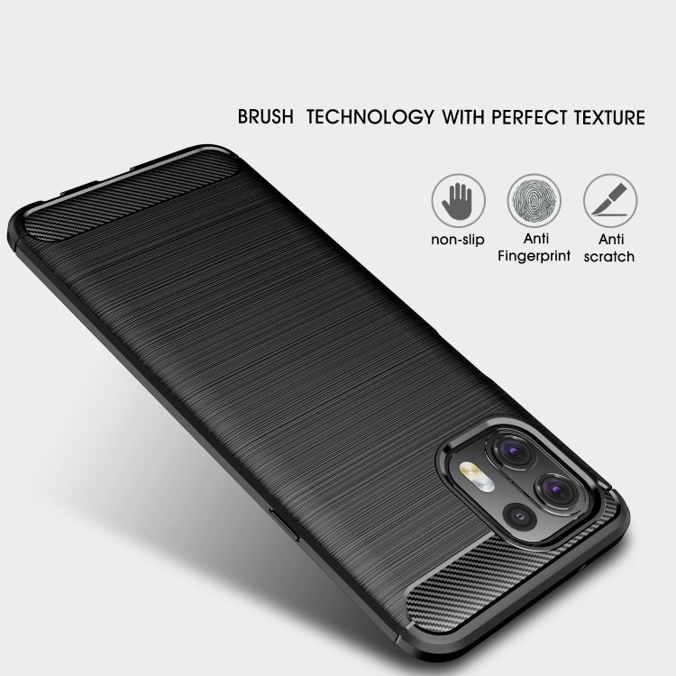 For Motorola Moto Edge 20 Lite Brushed Texture Carbon Fiber TPU Case(Red) - Motorola Cases by buy2fix | Online Shopping UK | buy2fix