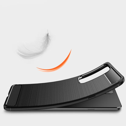 For Motorola Moto Edge 20 Brushed Texture Carbon Fiber TPU Case(Black) - Motorola Cases by buy2fix | Online Shopping UK | buy2fix