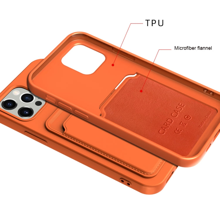 For iPhone 13 Pro Max TPU + Flannel Lining Shockproof Case with Card Slots (Blue) - iPhone 13 Pro Max Cases by buy2fix | Online Shopping UK | buy2fix