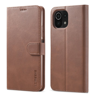 For Xiaomi Mi 11 LC.IMEEKE Calf Texture Horizontal Flip Leather Case with Holder & Card Slots & Wallet(Brown) - Xiaomi Cases by LC.IMEEKE | Online Shopping UK | buy2fix