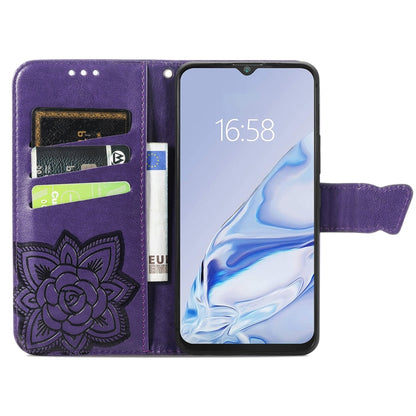 Butterfly Love Flowers Embossed Horizontal Flip Leather Case with Holder & Card Slots & Wallet & Lanyard For CUBOT Note 20(Dark Purple) - More Brand by buy2fix | Online Shopping UK | buy2fix