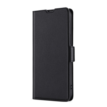 For iPhone 13 Pro Max Ultra-thin Voltage Side Buckle PU + TPU Horizontal Flip Leather Case with Holder & Card Slot (Black) - iPhone 13 Pro Max Cases by buy2fix | Online Shopping UK | buy2fix