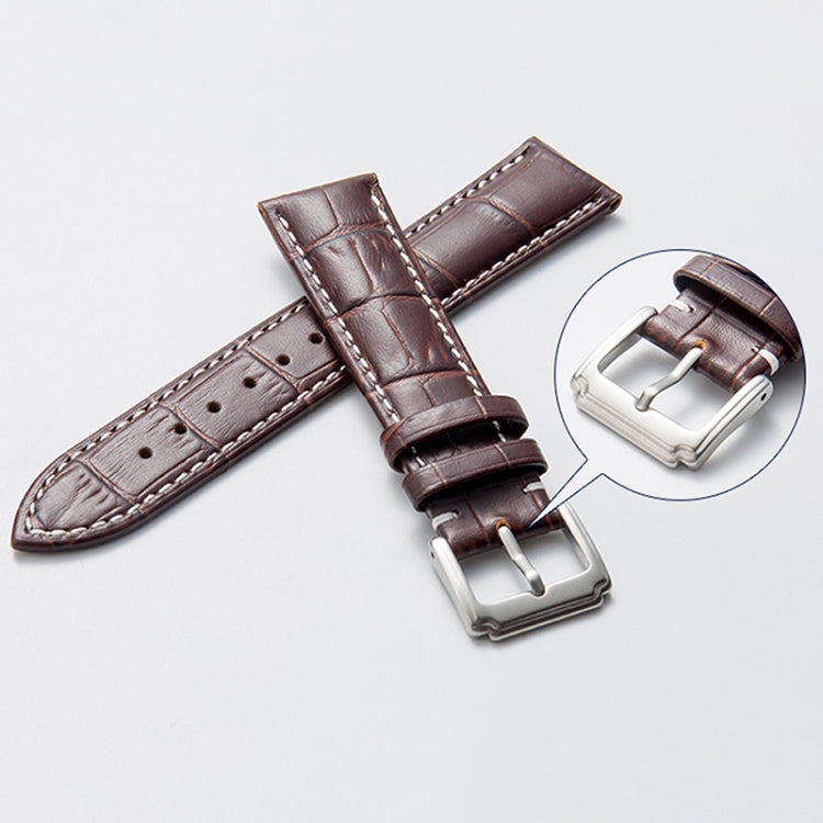 18mm Calf Leather Watch Band(Pink) - Watch Bands by buy2fix | Online Shopping UK | buy2fix