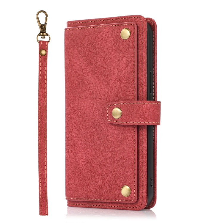 For iPhone 12 Pro Max PU + TPU Horizontal Flip Leather Case with Holder & Card Slot & Wallet & Lanyard(Wine Red) - iPhone 12 Pro Max Cases by buy2fix | Online Shopping UK | buy2fix