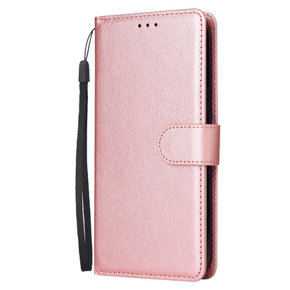 For iPhone 13 Multifunctional Horizontal Flip Leather Case, with Three Card Slot & Holder & Photo Frame & Lanyard(Rose Gold) - iPhone 13 Cases by buy2fix | Online Shopping UK | buy2fix