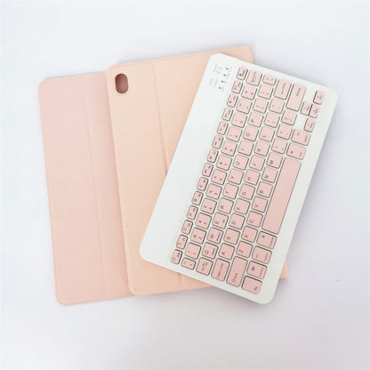 For Lenovo Pad Tab P11 11 inch TB-J606F LX110 Solid Color Detachable Square Keycap Bluetooth Keyboard Leather Tablet Case with Stand(Pink) - Lenovo Keyboard by buy2fix | Online Shopping UK | buy2fix