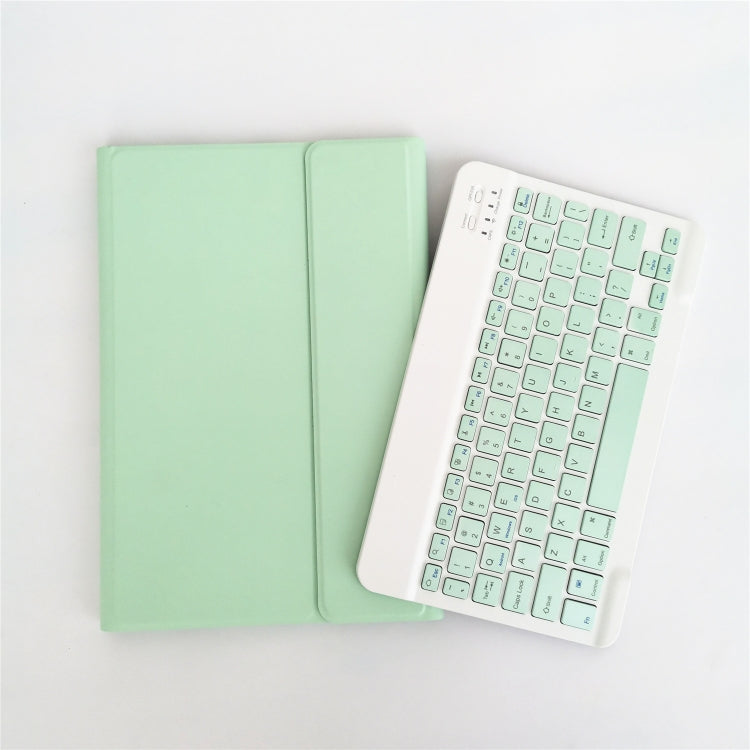 For Lenovo Pad Tab P11 Pro 11.5 inch TB-J706F LX115 Solid Color Detachable Square Keycap Bluetooth Keyboard Leather Tablet Case with Stand(Green) - Lenovo Keyboard by buy2fix | Online Shopping UK | buy2fix