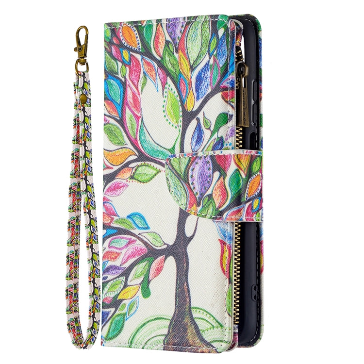 For Xiaomi Redmi 10 Colored Drawing Pattern Zipper Horizontal Flip Leather Case with Holder & Card Slots & Wallet(Tree) - Xiaomi Cases by buy2fix | Online Shopping UK | buy2fix