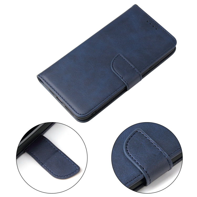 For iPhone X / XS Calf Texture Buckle Horizontal Flip Leather Case with Holder & Card Slots & Wallet(Blue) - More iPhone Cases by buy2fix | Online Shopping UK | buy2fix