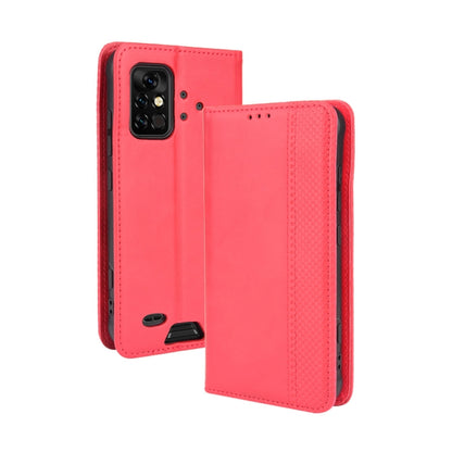For UMIDIGI Bison Pro Magnetic Buckle Retro Pattern Horizontal Flip Leather Case with Holder & Card Slot & Wallet(Red) - More Brand by buy2fix | Online Shopping UK | buy2fix