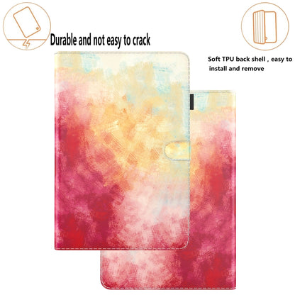 For Samsung Galaxy Tab S7 FE 12.4 inch 2021 T730 / T736 Voltage Watercolor Pattern Skin Feel Magnetic Horizontal Flip PU Leather Case with Holder & Card Slots & Photo Frame(Spring Cherry) - Galaxy Tab S7 FE by buy2fix | Online Shopping UK | buy2fix