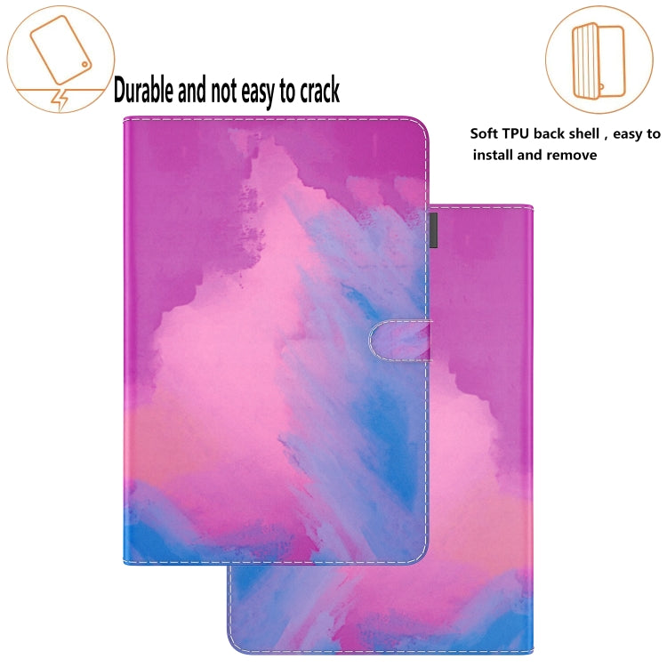 For Samsung Galaxy Tab A 10.1 2019 T515 / T510 Voltage Watercolor Pattern Skin Feel Magnetic Horizontal Flip PU Leather Case with Holder & Card Slots & Photo Frame(Purple Red) - Tab A 10.1 (2019) T510 / T515 by buy2fix | Online Shopping UK | buy2fix