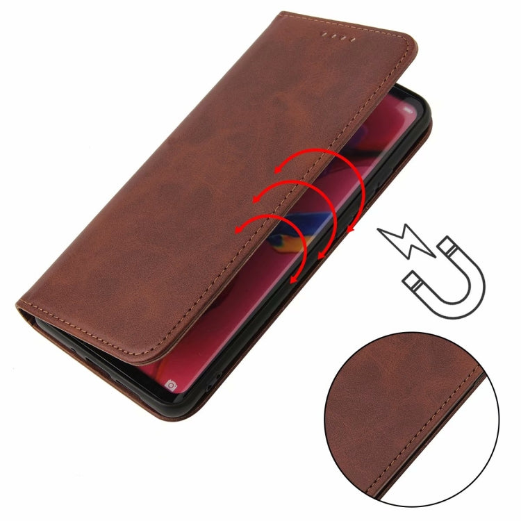 For LG V40 ThinQ Calf Texture Magnetic Horizontal Flip Leather Case with Holder & Card Slots & Wallet(Brown) - LG by buy2fix | Online Shopping UK | buy2fix