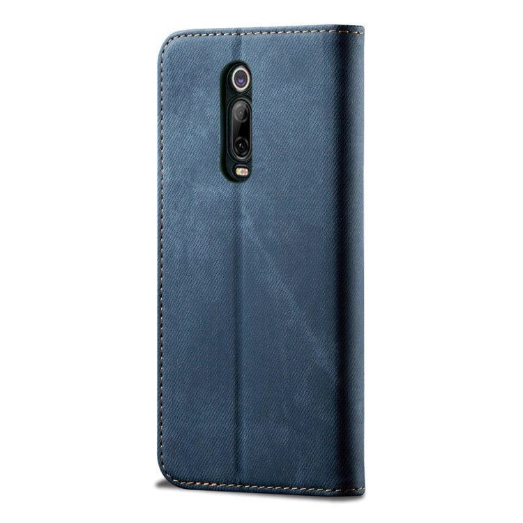 For Xiaomi Mi 9T Pro / Redmi K20 Pro Denim Texture Casual Style Horizontal Flip Leather Case with Holder & Card Slots & Wallet(Blue) - Xiaomi Cases by buy2fix | Online Shopping UK | buy2fix