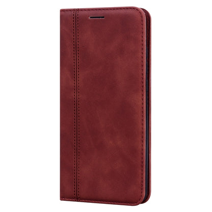 For Xiaomi Redmi 10 Frosted Business Magnetic Horizontal Flip PU Leather Case with Holder & Card Slot & Lanyard(Brown) - Xiaomi Cases by buy2fix | Online Shopping UK | buy2fix