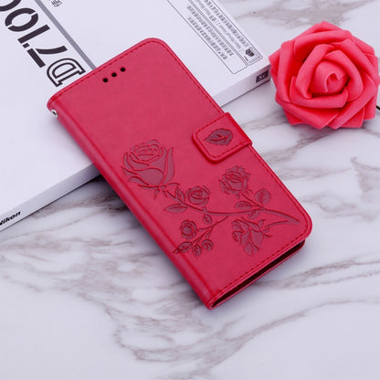 For iPhone 13 Pro Max Rose Embossed Horizontal Flip PU Leather Case with Holder & Card Slots & Wallet (Red) - iPhone 13 Pro Max Cases by buy2fix | Online Shopping UK | buy2fix